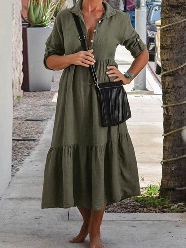 Casual Long Sleeve Loose  Dress