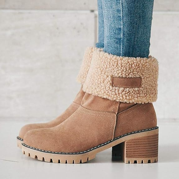 （🔥ÚLTIMO DÍA 50% DE DESCUENTO🔥）💝Botas de mujer con forro de lana suave e impermeable 