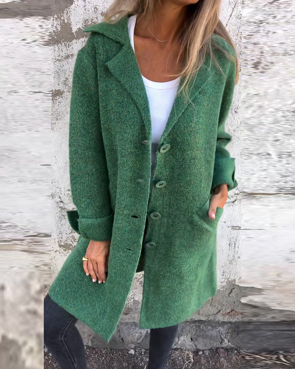 CLEARANCE SALE🔥 Casual Lapel Wool Single Breasted Long Coat