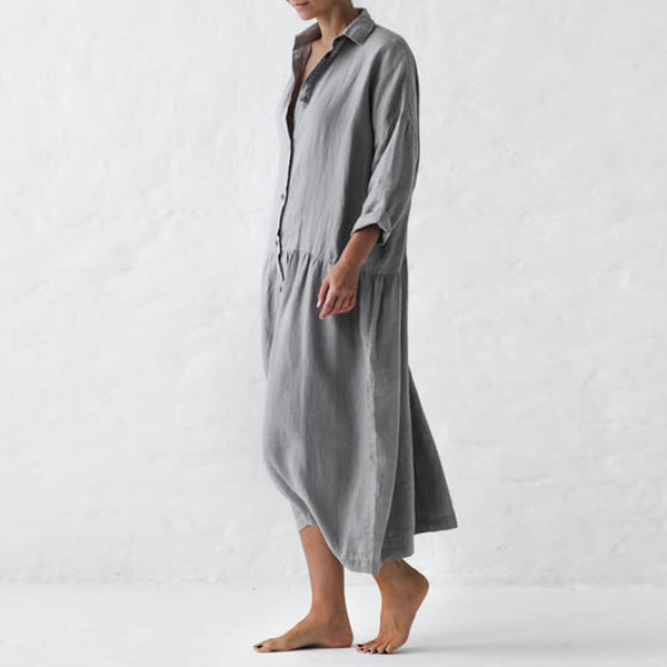 Robe longue oversize en lin 