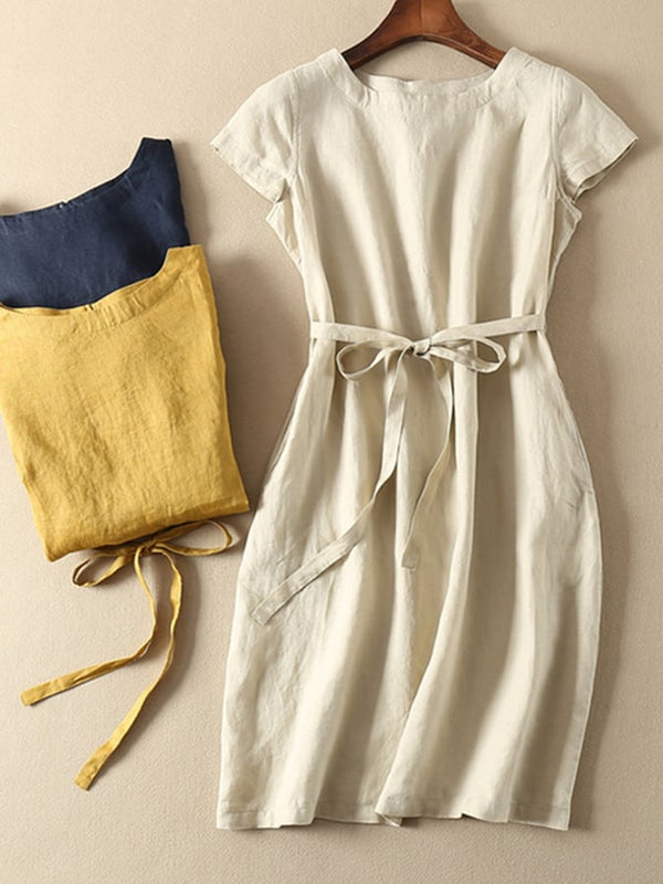 Literary And Retro Cotton Linen Dress