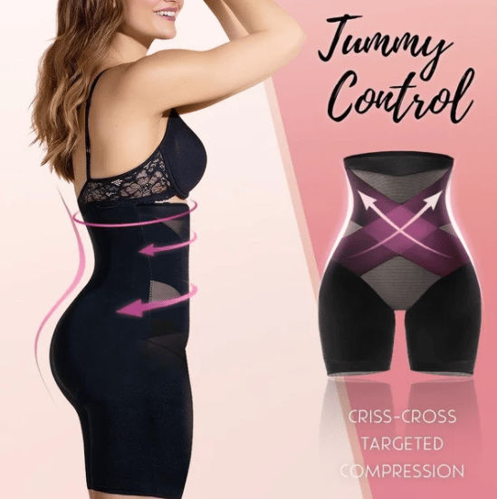 Nouveau corset taille haute à compression croisée pour abdominaux et fessiers