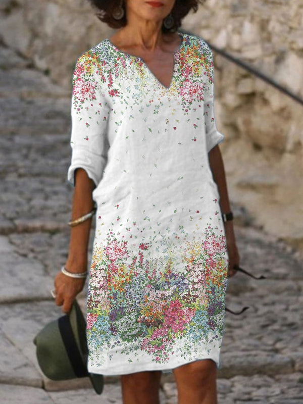 Vestido con estampado de palmeras de Relaxed Living 